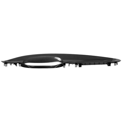 HECASA Instrument Panel Cluster Bezel Compatible with 2011-2014 Dodge Charger with 8.4 Inch Touch Screen & Full Floor Console Black Plastic Dash Cover