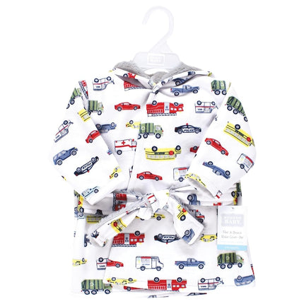 Hudson Baby Albornoz de piscina y playa con forro de piel sintética para bebé unisex, "Going Places", 0-6 meses