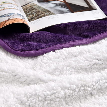 Yaning Soft Waterproof Blanket for Bed Couch Sofa, Dark Purple, 127x152cm