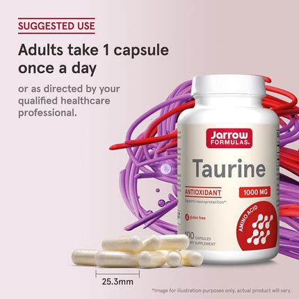 Jarrow Formulas Taurine, Brain and Memory Support, 1000 mg, 100 Caps