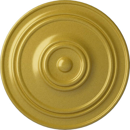 Ekena Millwork CM22CLRGS 21 7/8" OD x 2 3/8" P Classic Ceiling Medallion (for Canopies up to 5 1/2"), Rich Gold