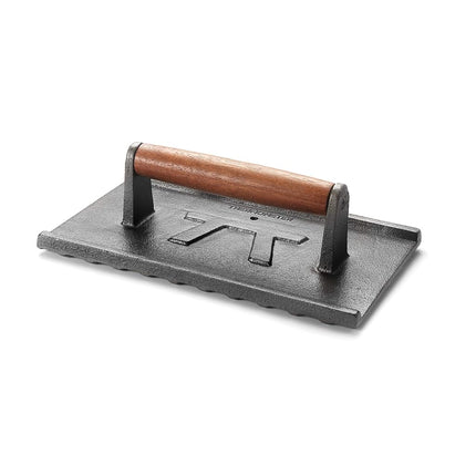 Outset Cast Iron, 5 x 9 x 2.75 inches, Rectangular Grill Press