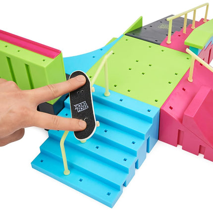 Tech Deck Neon Mega Park X-Connect Creator Skatepark Ramp Set