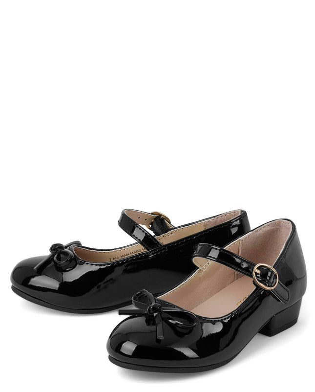 The Children's Place Escarpins habillés à petit talon pour fille, noir, 10 US enfant