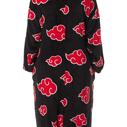 Bioworld Naruto Kigurumi Shippuden Nubes Rojas Akatsuki Anime Traje de una Pieza para Adultos Pijama Union Suit para Hombres y Mujeres, Cloudv1, S-M