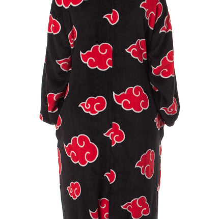 Bioworld Naruto Kigurumi Shippuden Akatsuki Red Clouds Anime Adult One Piece Costume Pajama Union Suit for Men and Women, Cloudv1, L-XL