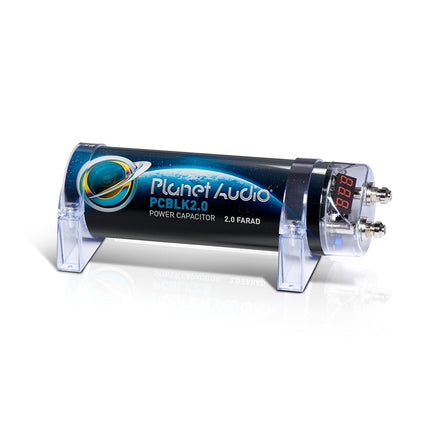 Planet Audio PCBLK2.0 – 2 Farad Car Capacitor For Energy Storage To Enhance Bass Demand From Audio System