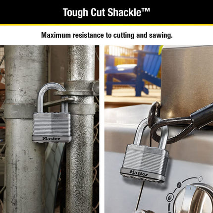 Master Lock M15XKADLFCCSEN M15XKADLF Padlock, Laminated, 1 Pack