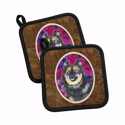 Caroline's Treasures Finnish Lapphund Pair of Pot Holders SS1063PTHD, Fabric, Multicolor