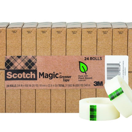 Scotch MMM81224P Magic Greener Tape 3/4"x900" 1" C
