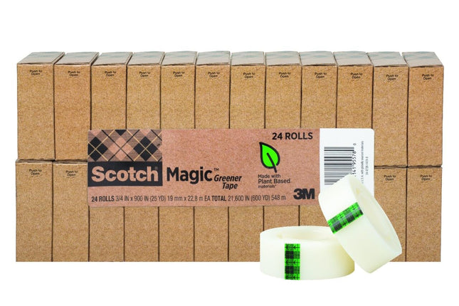 Scotch MMM81224P Magic Greener Tape 3/4"x900" 1" C