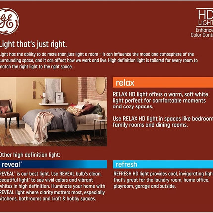 AONELAS GE Relax 6-Pack 65 W Equivalent Dimmable Soft White Br30 LED Light Fixture Light Bulb