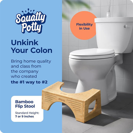 Squatty Potty The Flip Bamboo Toilet Stool