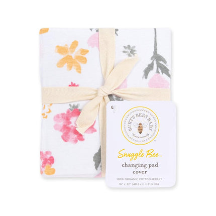 Burt's Bees Baby - Changing Pad Cover, 100% Organic Cotton Changing Pad Liner for Standard 16" x 32" Baby Changing Mats
