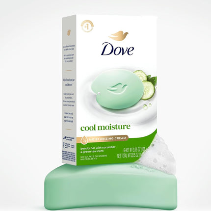 Dove go fresh Beauty Bar, Cucumber and Green Tea 4 Ounce, 6 Bar