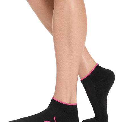 PUMA Women's Half Terry Runner Socks 6-Pack, Black/Multi Color, 9-11
