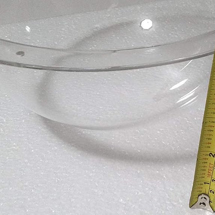 Acrylic Dome/Plastic Hemisphere - Clear - 9" Diameter, 3/4" Flange with Pre-Drilled Holes
