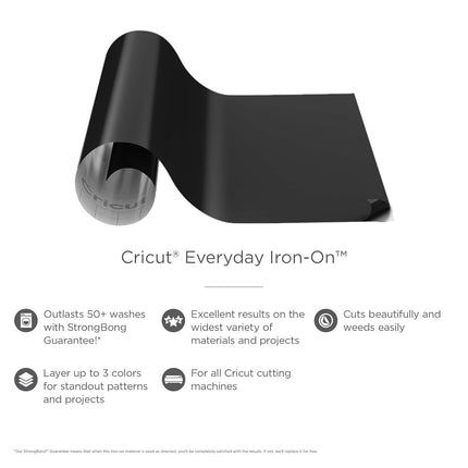 Cricut Everyday Iron-On, Vinyl, Cherry, 12" x 2ft