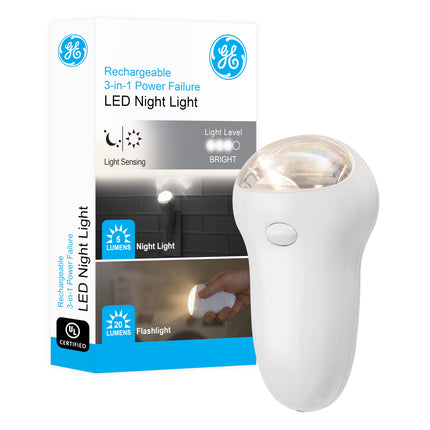 GE 3-in-1 LED Power Failure Night Light, Emergency