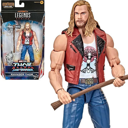 Marvel Hasbro Legends Thor: Love and Thunder Ravager Thor Action Figure 15-cm Collectible Toy, 1 Accessory, 1 Build-A-Figure Part, Multicolor (F1408)