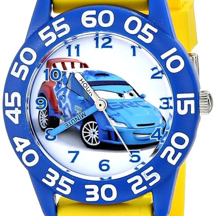 Disney Cars Kids W001507 Yellow 3D Plastic Strap W
