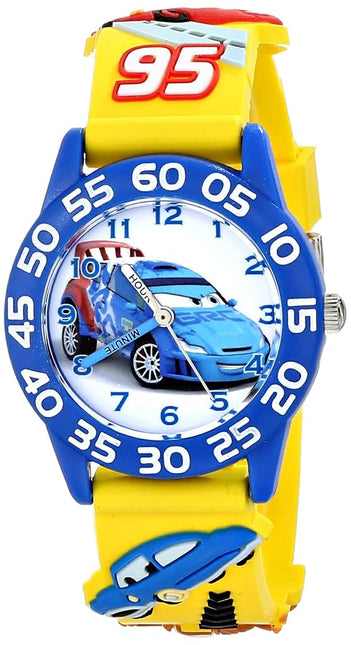 Disney Cars Kids W001507 Yellow 3D Plastic Strap W
