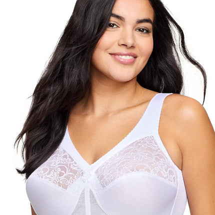 Glamorise MagicLift Original Support Wirefree Bra 1000 (Women's & Women's Plus) White