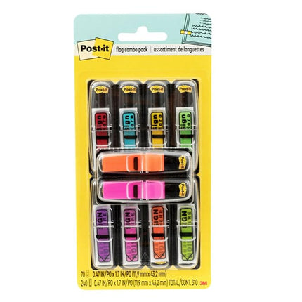 Post-it 684SHVA Message Flags Value-Pak, Sign Here, 240/PK, MI