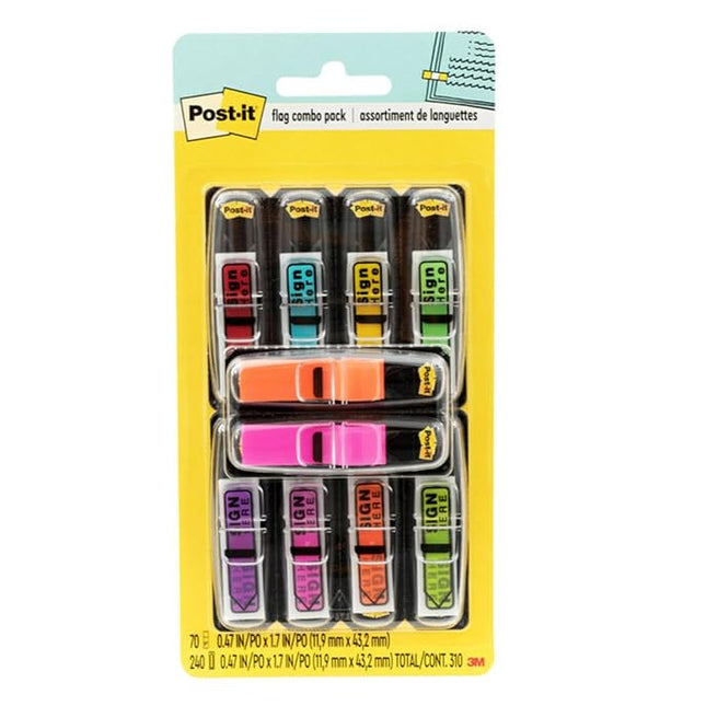Post-it 684SHVA Message Flags Value-Pak, Sign Here, 240/PK, MI