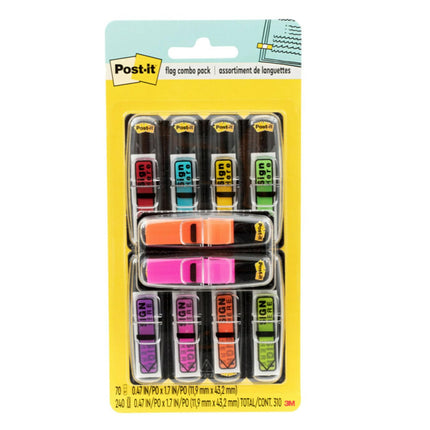 Post-it 684SHVA Message Flags Value-Pak, Sign Here