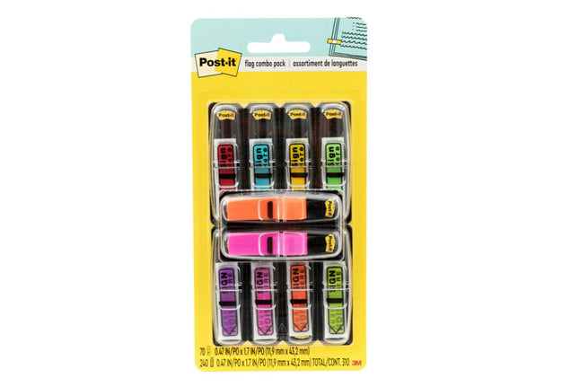 Post-it 684SHVA Message Flags Value-Pak, Sign Here