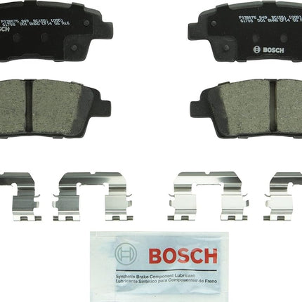 BOSCH BC1551 QuietCast Premium Ceramic Disc Brake Pad Set - Compatible with Select Genesis G80; Hyundai Genesis; Kia K900; REAR