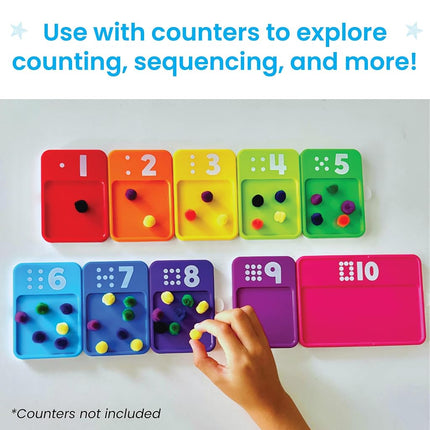 Learning Resources Sensory Number Trays, Educational Toys for 3+ Year Olds, Finger Tracing Board to Learn Maths, Number Tracing, Count from 1-10, Classroom Resources