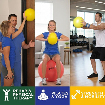 THERABAND Mini Ball, Small Exercise Ball for Yoga, Pilates, Abdominal Workouts, Shoulder Therapy, Core Strengthening, At-Home Gym & Physical Therapy Tool