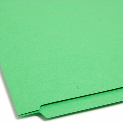 Smead End Tab Folder, Letter, Straight, 11 Point, Green, 100 Per Box (25110)