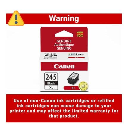 Canon Genuine Ink Cartridge PG-245XL Black, High-Yield (1 Count), Canon Printer Ink for PIXMA TR4520 / TS3120 / TS3220 Series Printers – Original Canon Ink for Crisp, Sharp Text