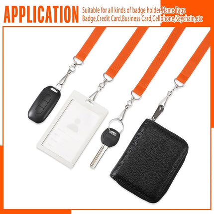 Patelai 60 Pcs Breakaway Lanyards with J Hook, Orange