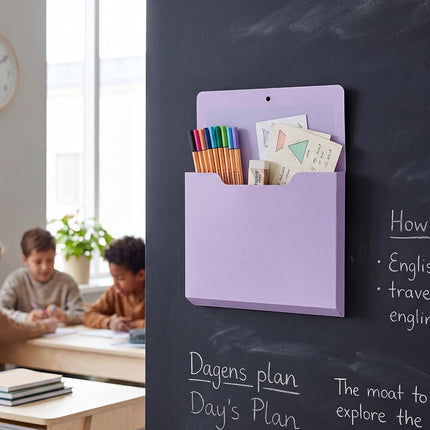 Gilprop 8 Pack Magnetic File Folder Holder for Whiteboard Classroom Storage