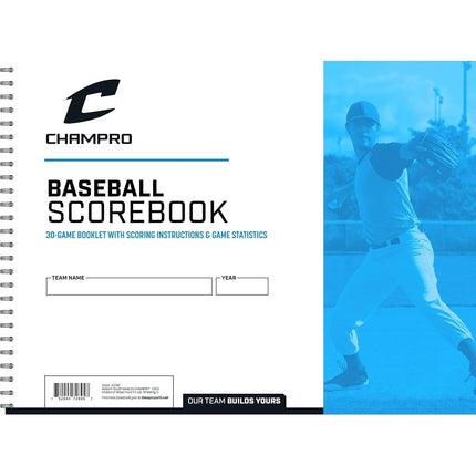 CHAMPRO Baseball Score Book (White), 52 pages
