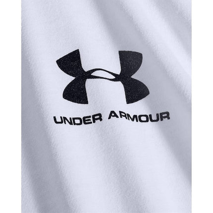 Under Armour UA Sportstyle Left Chest LS - Long Sleeve - Tops - White/Black - Size: SM
