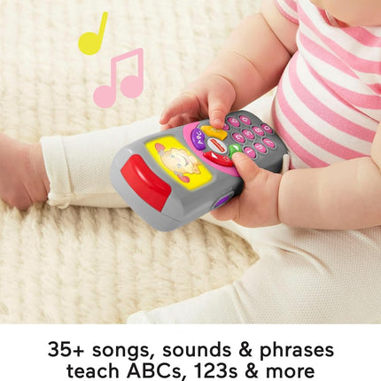 Télécommande d’apprentissage Fisher-Price Rires et Éveil, jouet pour bébé avec musique et lumières, pour les bébés de 6 mois et plus