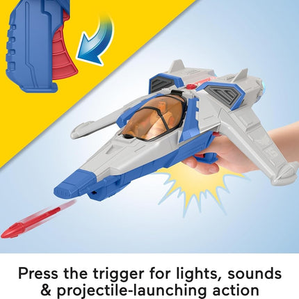 Imaginext Spaceship Toy Disney and Pixar Lightyear Lights & Sounds XL-15 with Buzz Lightyear Figure for Preschool Kids Ages 3+ Years, HGT26