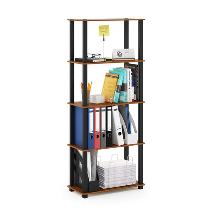Furinno TURN-S-TUBE Book Shelf, 5-Tier Toolless St