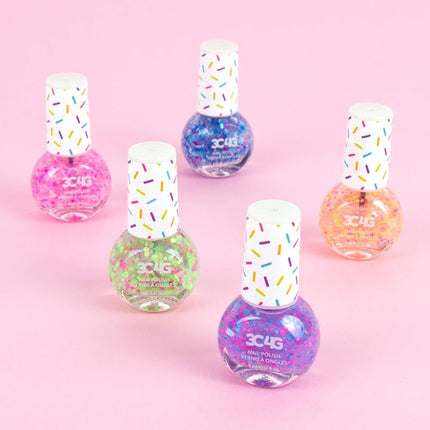 Three Cheers for Girls - Confetti Nail Polish Set - Nail Polish Set for Girls & Teens - Includes 5 Colors - Non-Toxic Nail Polish Kit for Kids Ages 8+