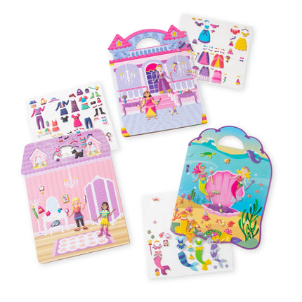 Libros de actividades con pegatinas hinchadas de Melissa & Doug: Disfraces, Princesas, Sirenas - 208 pegatinas reutilizables