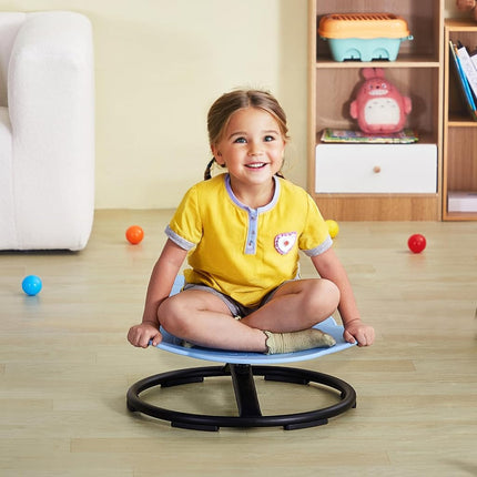 VEVOR Elephant Kids Swivel Chair, 360° Spinning, Blue, Plastic & Metal, Kids Chair, Indoor Play & Relax, Special Feature: 360° Swivel & Multiple Play Modes