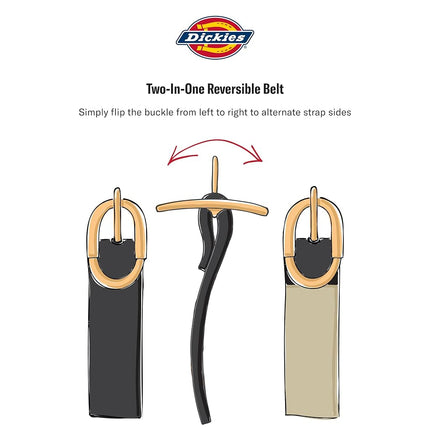 Ceinture réversible Dickies pour femme, marron/noir, moyenne