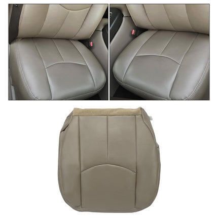 ECOTRIC Passenger Seat Bottom Cover Synthetic Leather Compatible with 2003-2006 GMC Sierra & Chevrolet Silverado 1500/2500/3500 2006 Chevrolet Avalanche-Medium Neutral Tan 522- Passenger