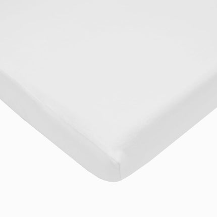 Sábana Ajustable de Punto Jersey 100% Algodón Natural para Pack N Play Playard de American Baby Company, Blanca, Suave y Transpirable, para Niños y Niñas