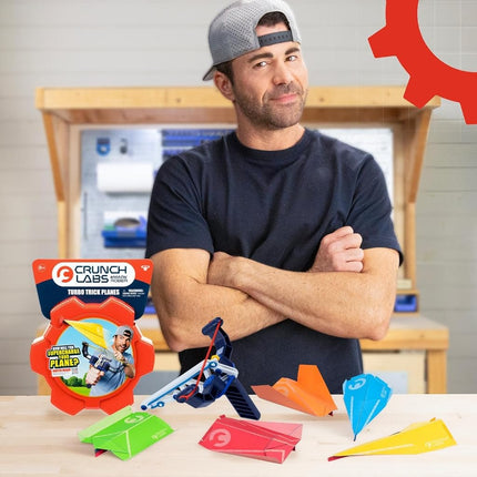 CrunchLabs by Mark Rober, Turbo Trick Paper Airplane, Fold, Launch, Fly